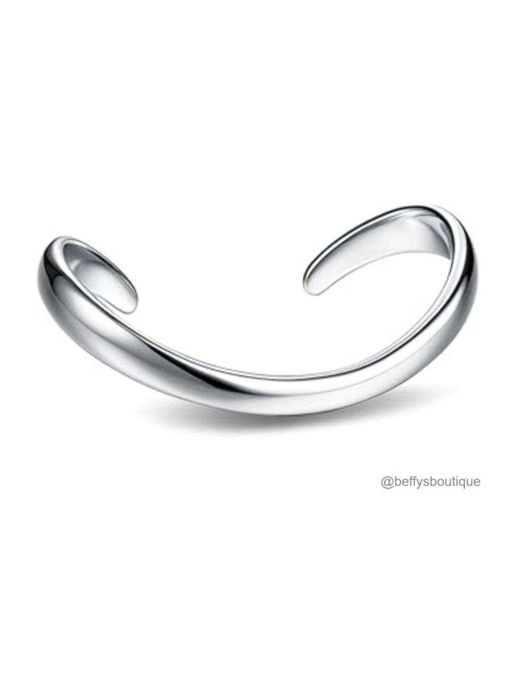 Adjustable Silver-Plated Brass Cuff Bracelet Asymmetric Minimalist